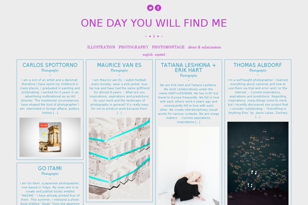 onedayyouwillfindme.com site used Onedayyouwillfindme