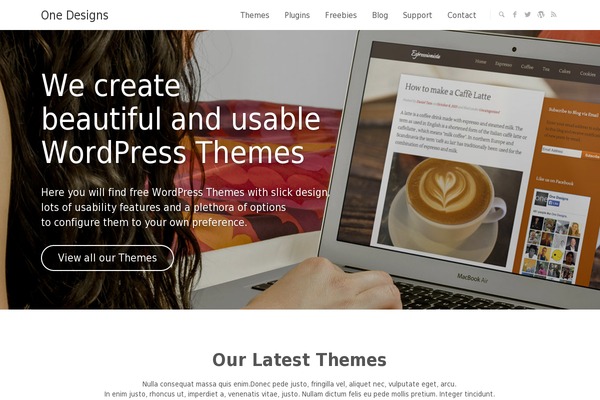 One theme site design template sample