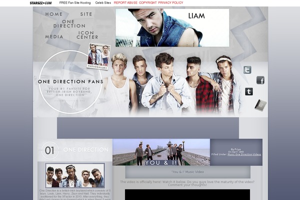 onedirectionfans.org site used Lookinfine