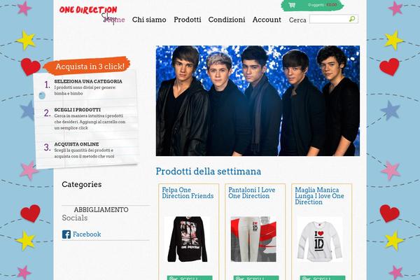 onedirectionshop.it site used Onedirection