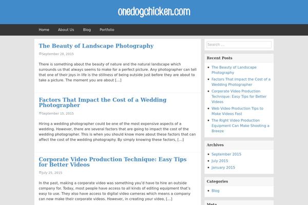 onedogchicken.com site used Onedogchicken