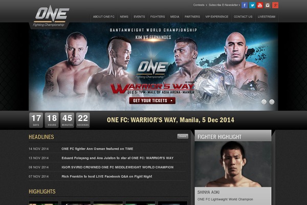 onefc.com site used Onefc