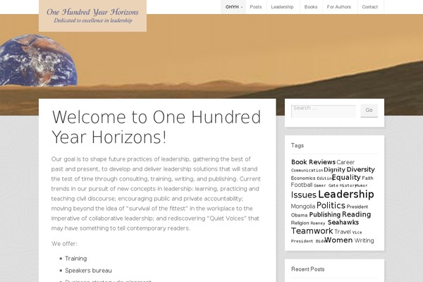 onehundredyearhorizons.com site used Organic_adventure-master