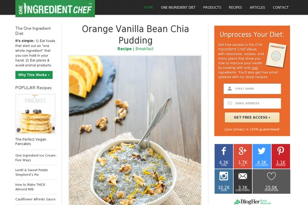 oneingredientchef.com site used Edition