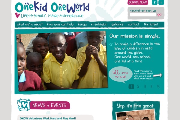 onekidoneworld.org site used One-kid-one-world