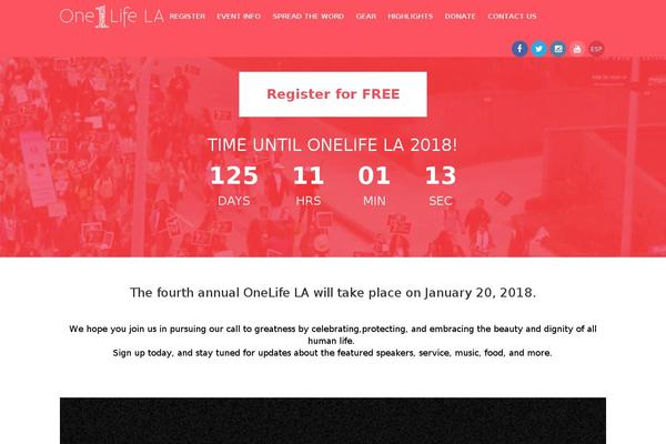 OneLife website example screenshot