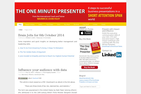 oneminutepresenter.com site used K2