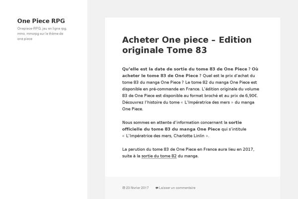 onepiece-rpg.fr site used Twenty Fifteen