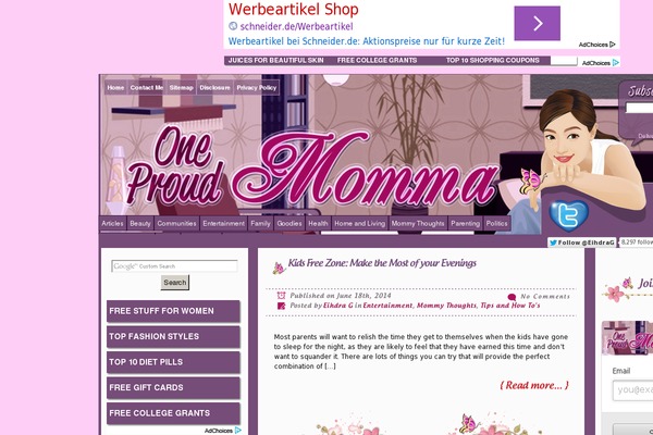 oneproudmomma.com site used Blossom Chic
