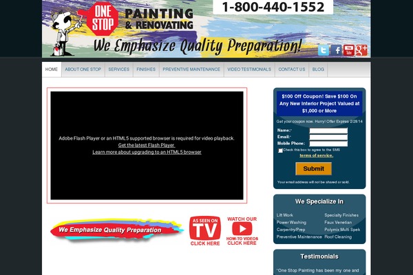 onestoppainting.com site used Prorange