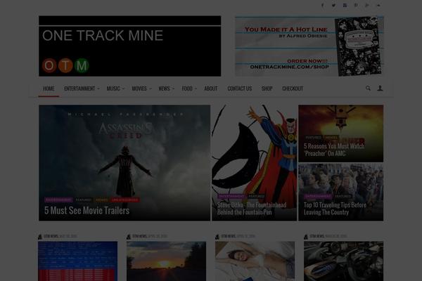 Curated theme site design template sample