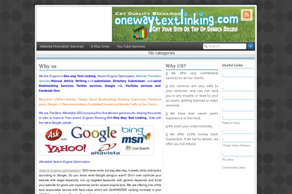 onewaytextlinking.com site used One Theme