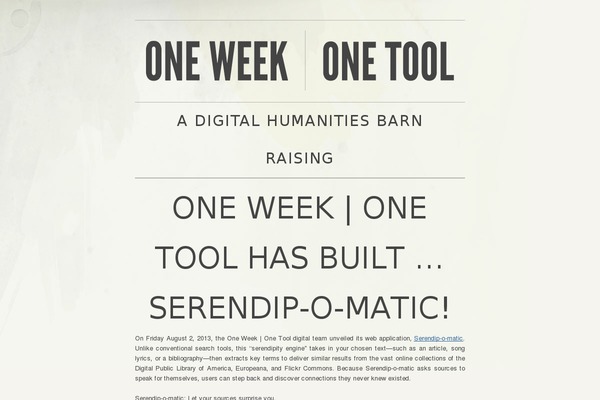 oneweekonetool.org site used Oneweek