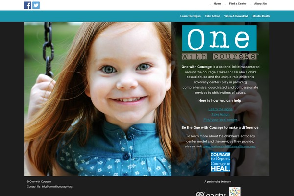 onewithcourage.org site used Zenlite-child