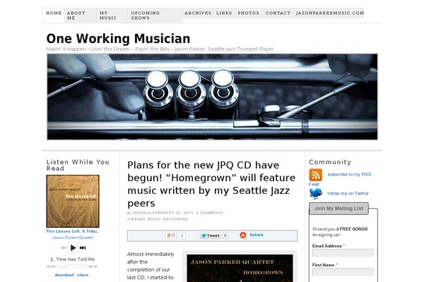oneworkingmusician.com site used Thesis_15