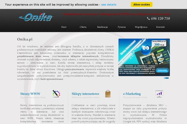 onika.pl site used Komputerspa