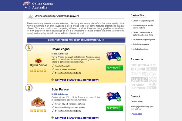 online-casino-australia.net site used Onlinecasinoau