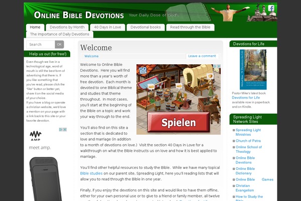 onlinebibledevotions.com site used Mantra