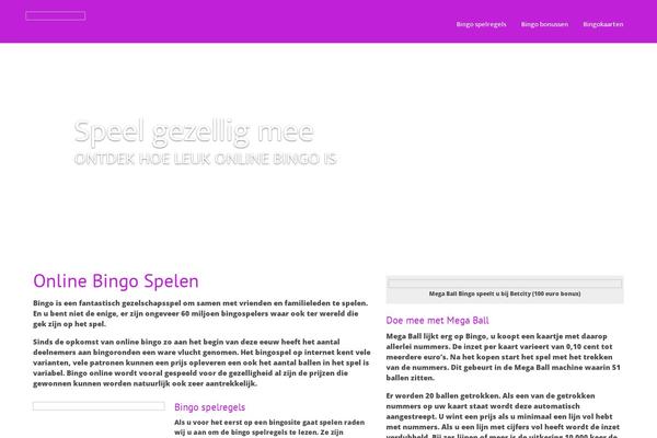 onlinebingos.nl site used Vegashero-theme