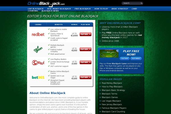 onlineblackjack.com site used Onlineblackjack