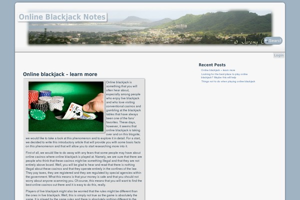 onlineblackjacknotes.com site used Techozoic Fluid