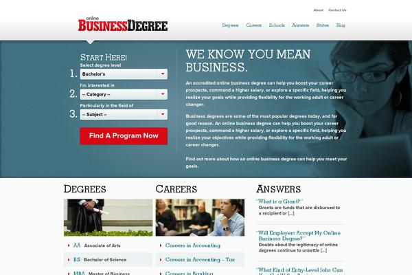 onlinebusinessdegree.org site used Obd-theme