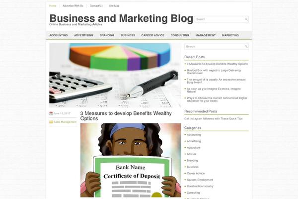 Financeblog theme site design template sample
