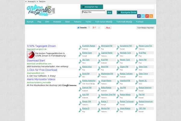 onlinecanliradyodinle.net site used Wp-radyo