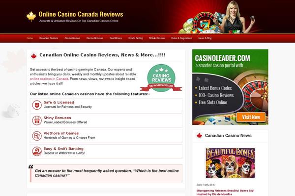 Canada theme site design template sample