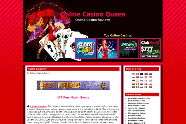 onlinecasinoqueen.com site used Onlinecasinotemplate550