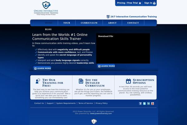 onlinecommunicationtraining.com site used Powerdiversity