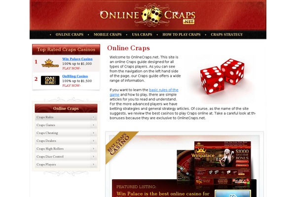 onlinecraps.net site used Onlinecraps