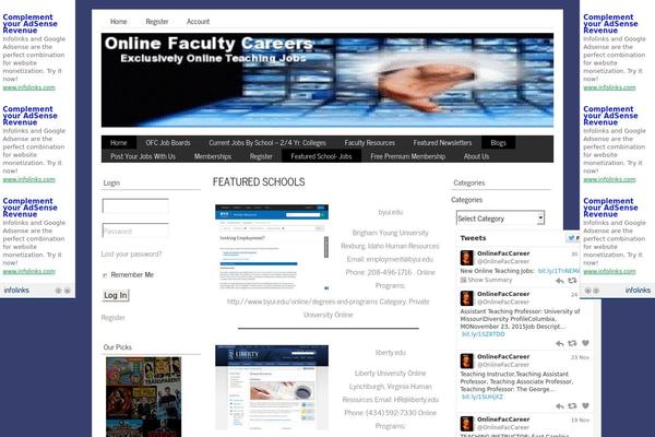 onlinefacultycareers.com site used NewMedia