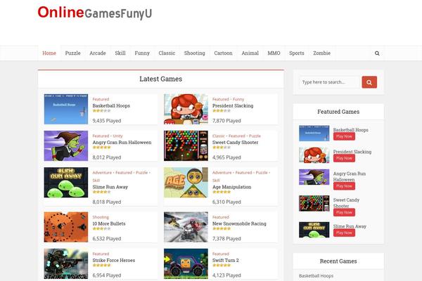 onlinegamesfunyu.com site used Wp Games