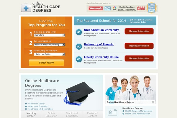 onlinehealthcaredegrees.com site used Edunetwork