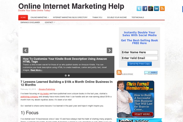 onlineinternetmarketinghelp.com site used Linemix