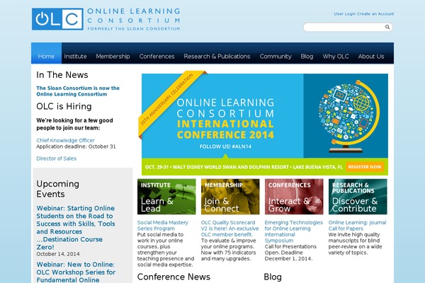 onlinelearningconsortium.org site used Olc