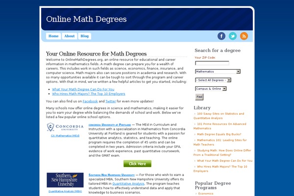 onlinemathdegrees.org site used Insense