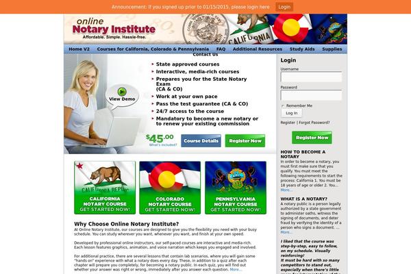 onlinenotaryinstitute.com site used Onlinenotaryinstitute