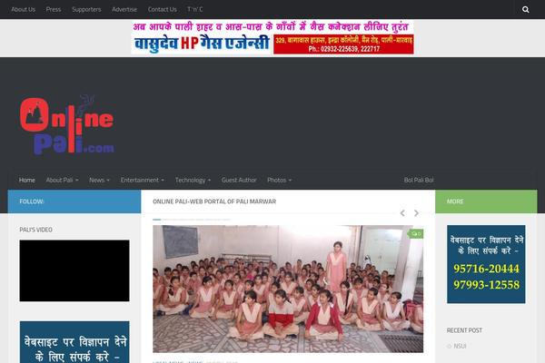 Hueman theme site design template sample