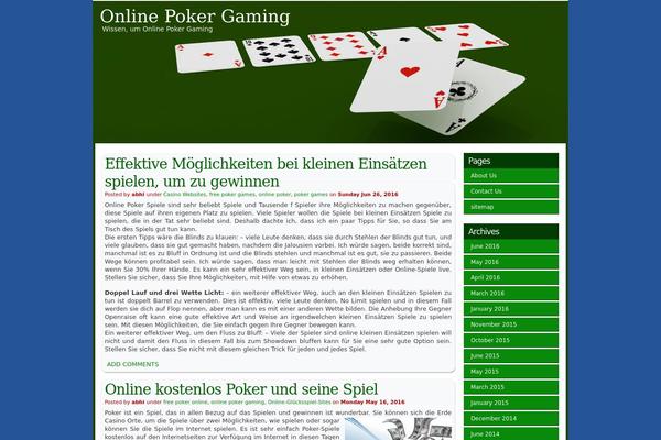 onlinepokergaming.de site used Pokergreen