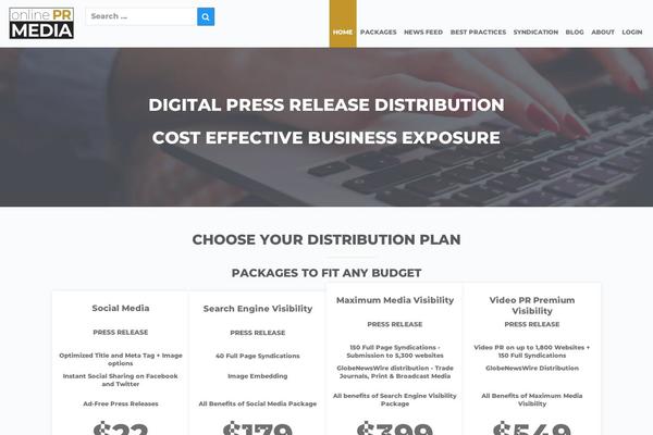 WordPress website example screenshot