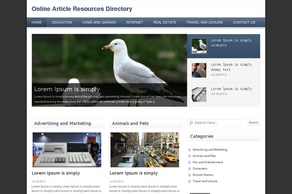 WordPress website example screenshot