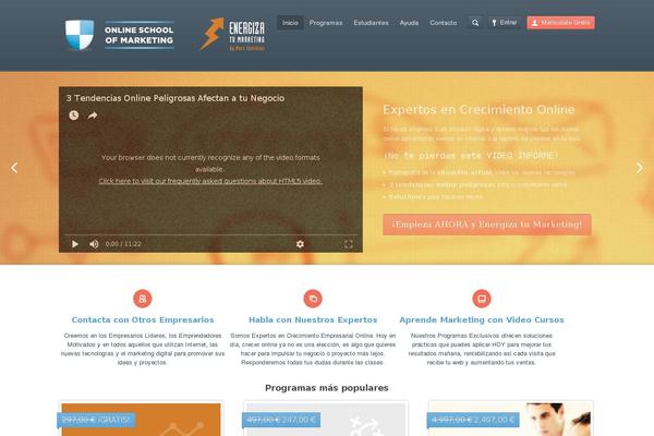 Academy theme site design template sample