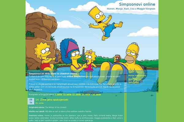Simpsons theme site design template sample