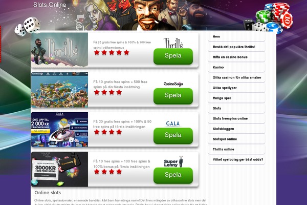 onlineslot.se site used Casinogangster