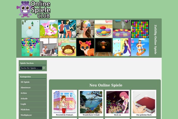 onlinespieleclub.com site used Childrengamestheme