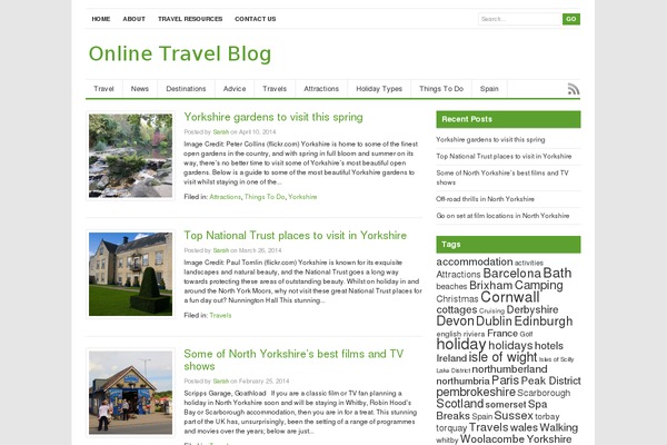 onlinetravelblog.co.uk site used Freshblog
