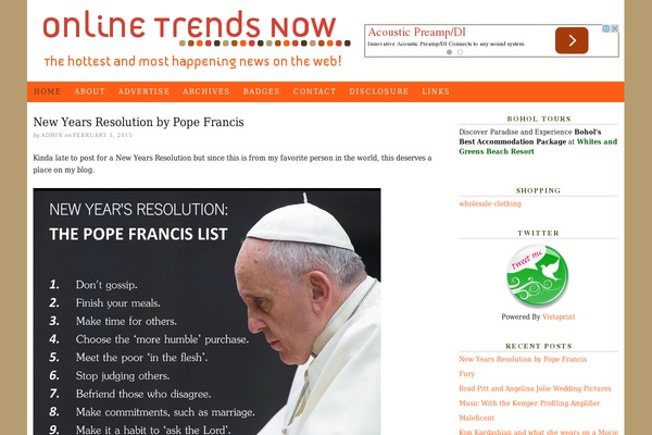 WordPress website example screenshot