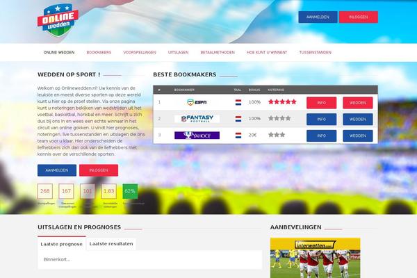 onlinewedden.nl site used Goalklub-theme-child